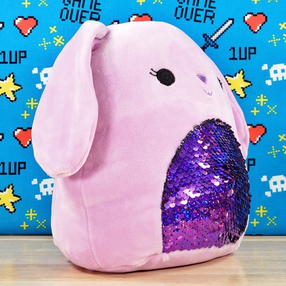 Squishmallow Bubbles the Purple Bunny 8" UltraSoft Stuffed Easter Plush Toy NWT - Picture 2 of 12